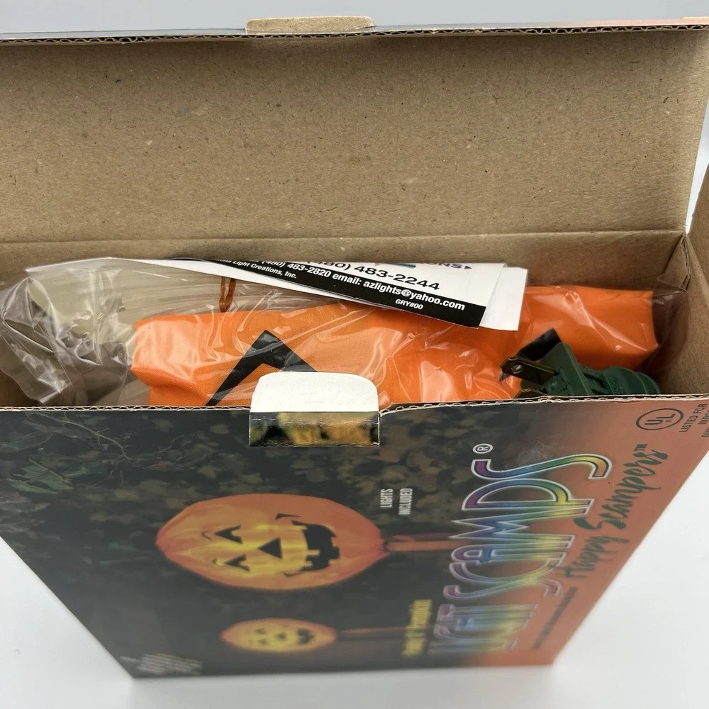 Light Scamps Outdoor Lights Paddy O' Pumpkin‎ Vintage New In Box
